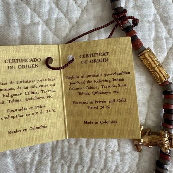 INC International Concepts Gold and beaded  Beaded Necklace INCA  NWT - Picture 4 of 8